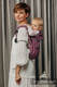 Nosidło Klamrowe ONBUHIMO z tkaniny żakardowej (100% bawełna), rozmiar Standard - DOILY - MAROON STEEL #babywearing