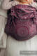 Nosidło Klamrowe ONBUHIMO z tkaniny żakardowej (100% bawełna), rozmiar Standard - DOILY - MAROON STEEL #babywearing