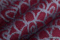 Nosidełko LennyUpGrade z tkaniny żakardowej 100% bawełna , rozmiar standard - DOILY - MAROON STEEL #babywearing