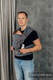 Mochila LennyHybrid Half Buckle, talla estándar, tejido jaqurad 100% algodón - COLORFUL WIND  #babywearing