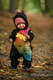 Bear Romper - size 104 - Black & Rainbow Lotus #babywearing