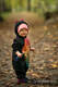 Babyanzug - Größe 104 - Schwarz mit Rainbow Lotus #babywearing