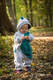 Babyanzug - Größe 62 - Graue Melange mit Under the Leaves #babywearing