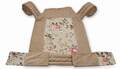 Nosidełko dla	dzieci MEI-TAI, sztruks, kwiaty, z kapturkiem #babywearing