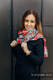 LennyScarf - 42% cotton, 34 % merino wool,  9 % silk, 15% cashmere - Swallows Grey & Red #babywearing