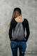 Sac à cordons en retailles d’écharpes (100 % coton) - LITTLE HERRINGBONE OMBRE GREY - taille standard 32 cm x 43 cm #babywearing
