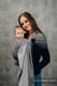 Sling, jacquard (100 % coton) - avec épaule sans plis - LITTLE HERRINGBONE OMBRE GREY - standard 1.8m #babywearing