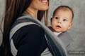 Baby Wrap, Herringbone Weave (100% cotton) - LITTLE HERRINGBONE OMBRE GREY - size XS #babywearing