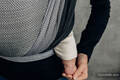 Fular, tejido Herringbone (100% algodón) - LITTLE HERRINGBONE OMBRE GREY - talla XS #babywearing