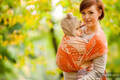 Żakardowa chusta do noszenia dzieci, bawełna - Bursztynowy Motyl - rozmiar L #babywearing