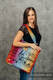 Bolso hecho de tejido de fular (100% algodón) - SYMPHONY RAINBOW DARK - talla estándar 37 cm x 37 cm #babywearing
