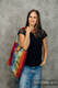 Bolso hecho de tejido de fular (100% algodón) - SYMPHONY RAINBOW DARK - talla estándar 37 cm x 37 cm #babywearing