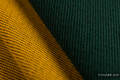 Sling, jacquard (100 % coton) - avec épaule sans plis - TWO FACES - GOLD & BOTTLE GREEN - standard 1.8m #babywearing