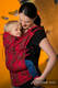 Nosidełko Ergonomiczne z tkaniny żakardowej 100% bawełna , Baby Size, LISKI CZERWONE Z BRĄZEM #babywearing