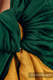 Sling, jacquard (100 % coton) - avec épaule sans plis - TWO FACES - GOLD & BOTTLE GREEN - standard 1.8m #babywearing