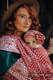 Baby Wrap, Jacquard Weave (69% cotton, 31% tussah silk) - LOTUS - FOXY - size XS #babywearing