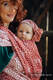 Żakardowa chusta do noszenia dzieci, 69% Bawełna, 31% Jedwab Tussah - LOTOS - FOXY - rozmiar XS #babywearing