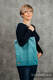 Einkaufstasche, hergestellt vom gewebten Stoff (100% Baumwolle) - LITTLE HERRINGBONE OMBRE TEAL  #babywearing