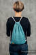 Sackpack made of wrap fabric (100% cotton) - LITTLE HERRINGBONE OMBRE TEAL - standard size 32cmx43cm #babywearing