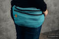 Riñonera hecha de tejido de fular, talla grande (100% algodón) - LITTLE HERRINGBONE OMBRE TEAL  #babywearing