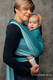 Baby Wrap, Herringbone Weave (100% cotton) - LITTLE HERRINGBONE OMBRE TEAL - size M (grade B) #babywearing