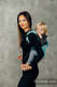 Nosidło Klamrowe ONBUHIMO splot jodełkowy (100% bawełna), rozmiar Toddler - MAŁA JODEŁKA OMBRE MORSKI  #babywearing