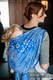 Żakardowa chusta do noszenia dzieci, bawełna - Na Krańcu Świata Niebieski z Bielą - rozmiar S #babywearing
