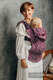 LennyGo Ergonomic Carrier, Baby Size, jacquard weave 100% cotton - DOILY - MAROON STEEL #babywearing
