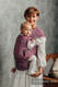 Nosidełko LennyHybrid Half Buckle, splot żakardowy, 100% bawełna , rozmiar standard - DOILY - MAROON STEEL #babywearing