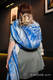 Baby Wrap, Jacquard Weave (100% cotton) - Galleons Blue & White - size S #babywearing