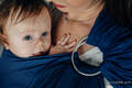 Chusta kółkowa do noszenia dzieci - KOBALT, splot jodełkowy- bawełniana - ramię bez zakładek - standard 1.8m #babywearing