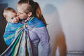 Żakardowa chusta kółkowa do noszenia dzieci, bawełna - Niebiańska Koronka - long 2.1m #babywearing