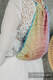 Mochila portaobjetos hecha de tejido de fular (100% algodón) - PEACOCK’S TAIL - BUBBLE - talla estándar 32cmx43cm #babywearing