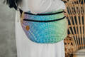 Waist Bag made of woven fabric, size large (100% cotton) - PEACOCK’S TAIL - BUBBLE  #babywearing