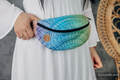 Riñonera hecha de tejido de fular (100% algodón) - PEACOCK’S TAIL - BUBBLE  #babywearing