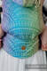 LennyGo Ergonomische Tragehilfe, Größe Baby, Jacquardwebung, 100% Baumwolle - PEACOCK'S TAIL - BUBBLE  #babywearing