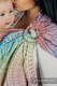Bandolera de anillas, tejido Jacquard (100% algodón) - con plegado simple - PEACOCK'S TAIL - BUBBLE - standard 1.8m #babywearing