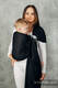 Bandolera de anillas Línea Básica, tejido espiga (100% algodón) - con plegado simple - LITTLE HERRINGBONE EBONY BLACK - standard 1.8m  #babywearing