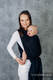 Fular Línea Básica, tejido Herringbone (100% algodón) - LITTLE HERRINGBONE EBONY BLACK - talla XL #babywearing