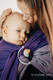 Żakardowa chusta kółkowa do noszenia dzieci, (100% bawełna), ramię bez zakładek - LITTLELOVE - PLUM DUO - standard 1.8m #babywearing