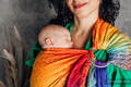 Bandolera de anillas, tejido Jacquard (100% algodón) - con plegado simple - RAINBOW WILD SOUL - standard 1.8m #babywearing