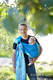 Żakardowa chusta kółkowa do noszenia dzieci, bawełna - NIEBIESKIE FALE 2.0 - long 2.1m #babywearing