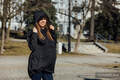 Manteau de portage - Softshell - Noir - taille S #babywearing
