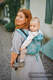 Nosidło Klamrowe ONBUHIMO  z tkaniny żakardowej (45% Len, 35% Bawełna, 20% Jedwab Tussah), rozmiar Standard - KRÓLOWA NOCY - SPARK #babywearing