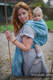 Écharpe, jacquard (45% Lin, 35% Coton, 20% Soie tussah) - QUEEN OF THE NIGHT - SPARK - taille M #babywearing