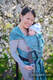 LennyHybrid Half Buckle Carrier, Standard Size, jacquard weave (45% linen 35% cotton 20% tussah silk) - QUEEN OF THE NIGHT - SPARK #babywearing