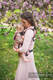 Mochila LennyUpGrade, talla estándar, tejido jaquard (100% lino) - conversión de fular VIRIDIFLORA - CORAL PINK #babywearing