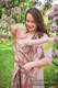 Baby Wrap, Jacquard Weave (100% linen) - VIRIDIFLORA - CORAL PINK - size L (grade B) #babywearing