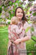 Baby Wrap, Jacquard Weave (100% linen) - VIRIDIFLORA - CORAL PINK - size M #babywearing