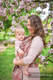 Fular, tejido jacquard (100% lino) - VIRIDIFLORA - CORAL PINK - talla S #babywearing